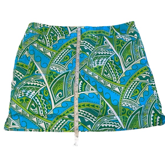 🔥4 for $75🔥 LoudMouth Golf Women’s Blue Green Multicolor Patterned Print Skort - Picture 5 of 5